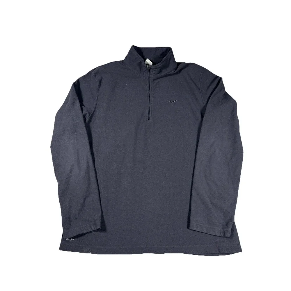 Nike Quarter Zip Men's Large Pullover Lightweight Swoosh Layering Minimalist Y2K